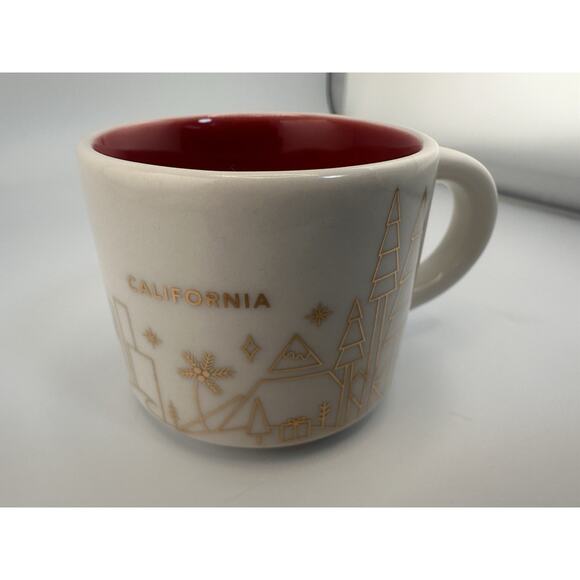 New: Starbucks Cali "You Are Here" 2oz Espresso Cup Mini Christmas Ornament 2014 - Picture 1 of 6
